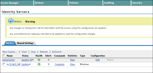 NetIQ neu starten NetIQ neu starten