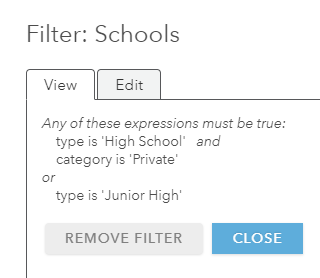 Filterdefinition, wenn alle Ausdrücke in einer Abfrage wahr sein müssen, aber insgesamt ein beliebiger Ausdruck wahr sein kann Filterdefinition, wenn alle Ausdrücke in einer Abfrage wahr sein müssen, aber insgesamt ein beliebiger Ausdruck wahr sein kann
