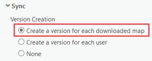 Option zum Erstellen einer Version für jede heruntergeladene Karte auswählen Option zum Erstellen einer Version für jede heruntergeladene Karte auswählen